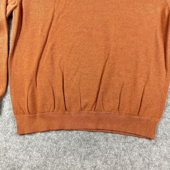 Banana Republic Sweater Mens XXL 2XL Orange Shawl Button Collar Preppy Pullover - Picture 14 of 15